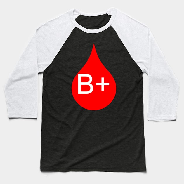 B+ blood type Baseball T-Shirt by gustavoscameli